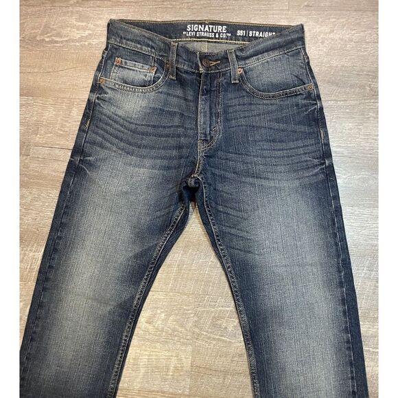 Levis Signature S51 Straight Mens Blue Denim Jeans 29 x 32 New - Picture 4 of 14